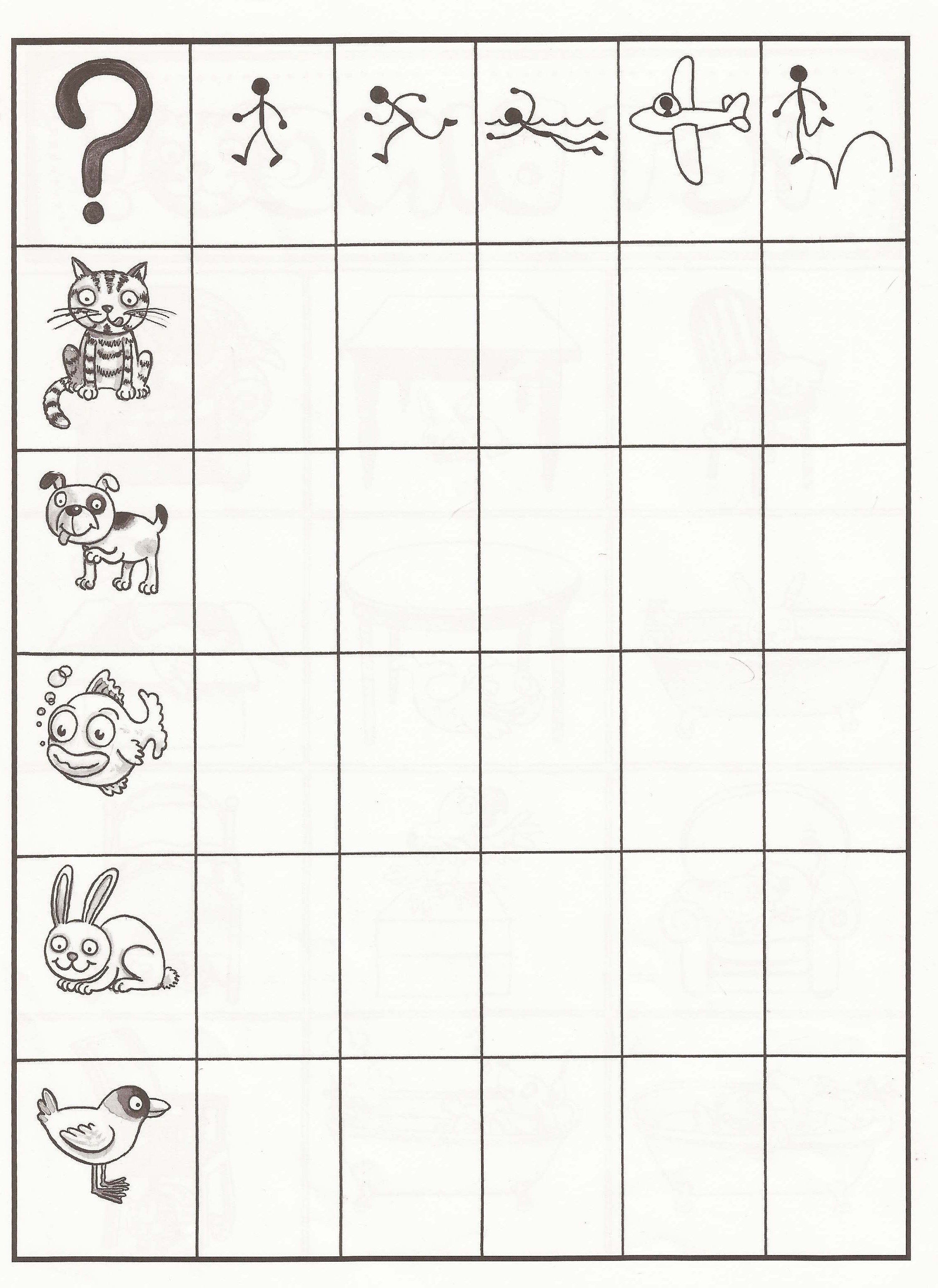 worksheet actions Actions Animal  animal